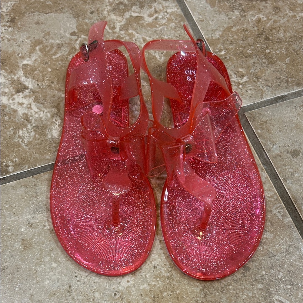 Crown & Ivy Glitter Pink Sandals
